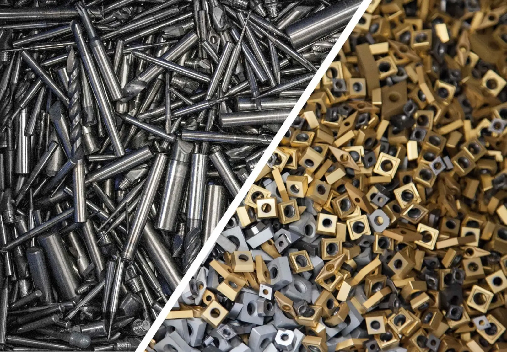 Plaquettes de coupe en carbure de tungstène usées — rachat CIL Recyclage